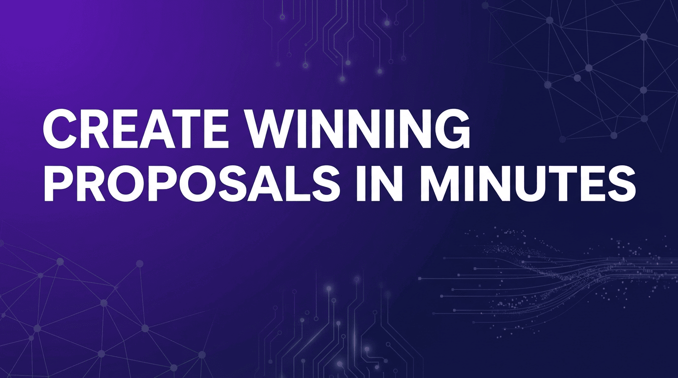 AI proposal generator dashboard showing proposal creation