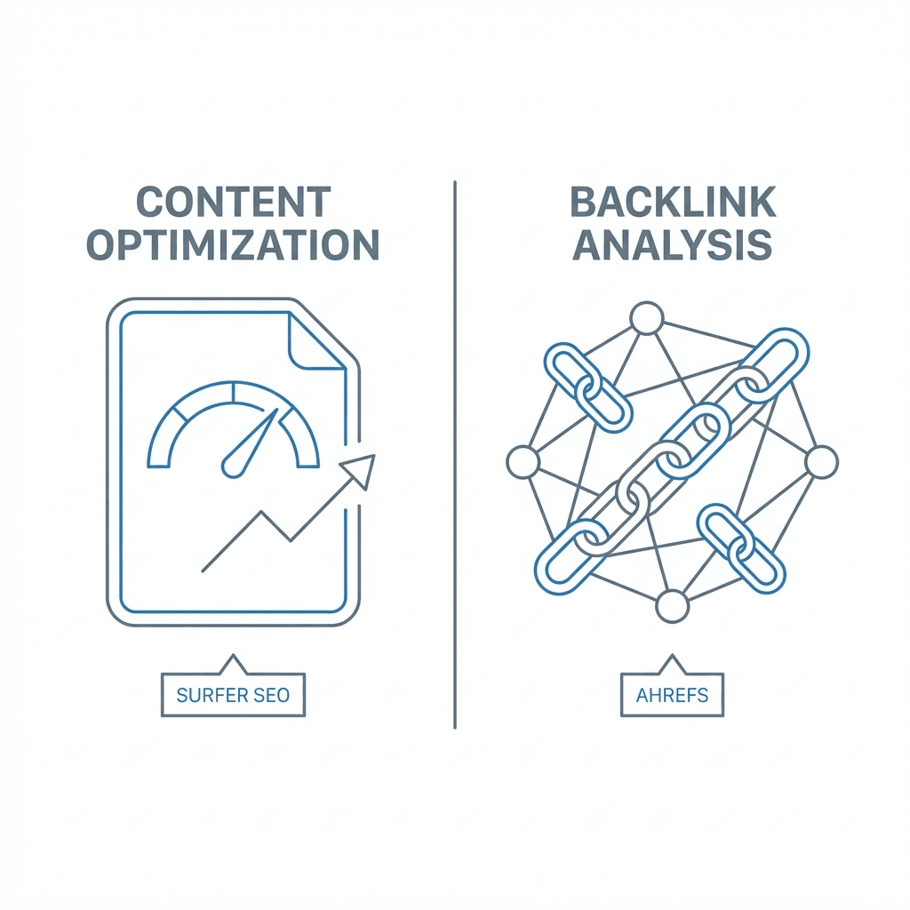 Comparison of Surfer SEO and Ahrefs features
